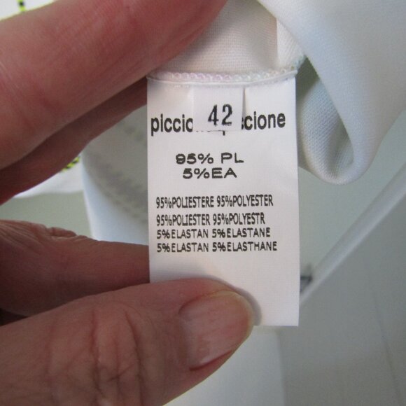 PICCIONE PICCIONE Made In Italy Colorful Abstract Print Dress with Bees--Size 42 - Picture 5 of 9